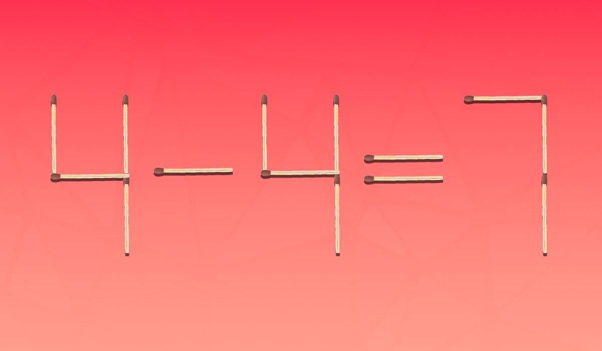 Matematična uganka: povleči moraš le eno vžigalico Matematična uganka: povleči moraš le eno vžigalico.