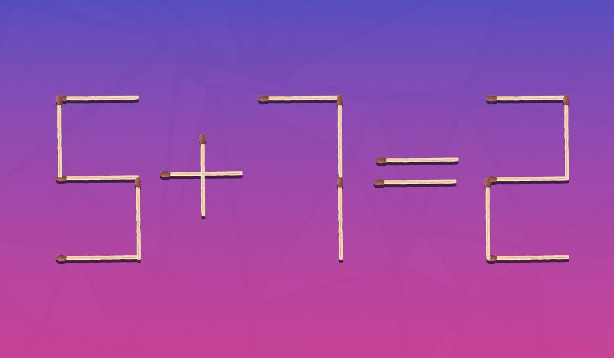 Prestavite eno tekmo in enakost postane pravilna: inteligenčni test Premakniti moraš eno tekmo in enakost postane pravilna: preizkus inteligence