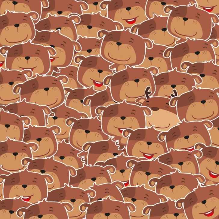 Samo ljudje z visokim IQ se lahko spopadejo s tem: med medvedi morate najti jelena Samo ljudje z visokim inteligenčnim količnikom se lahko spopadejo s tem: med medvedi morate najti jelena