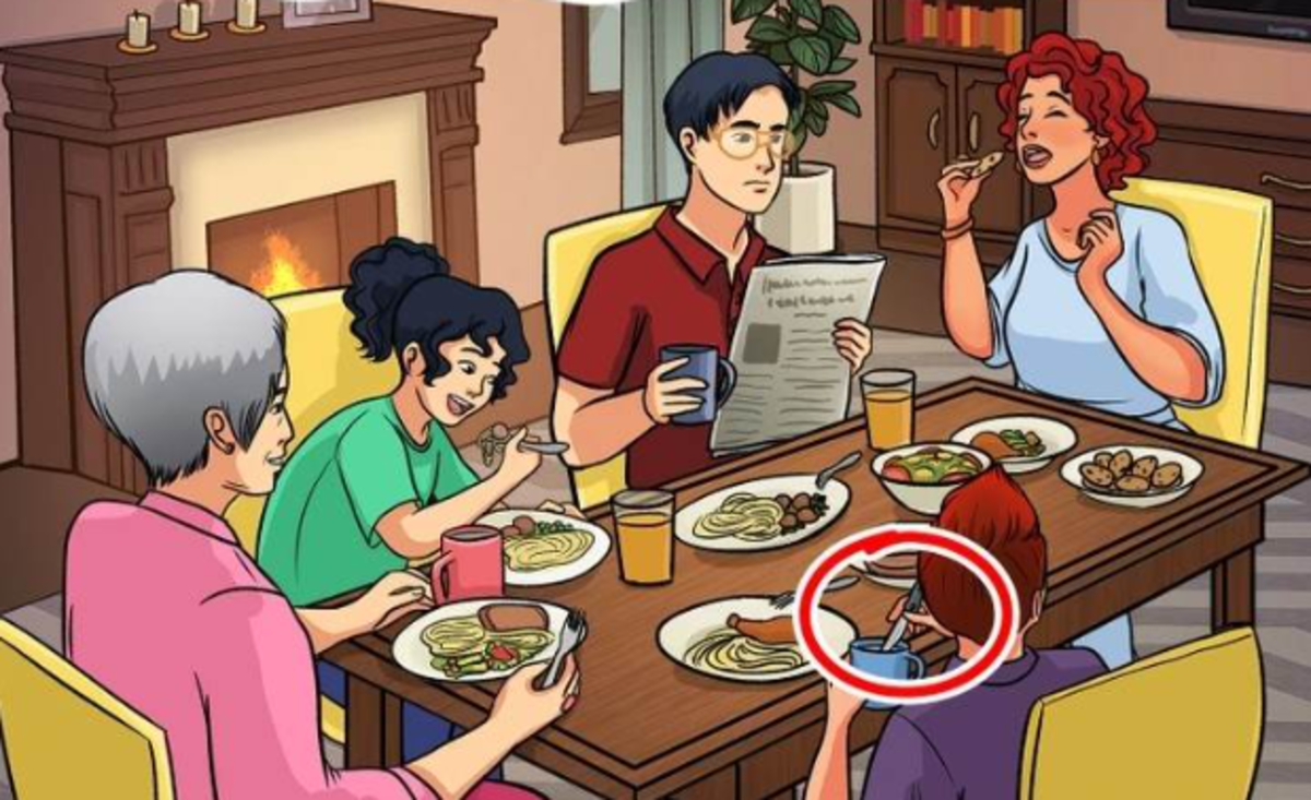 Deček meša pijačo z nožem - to je napaka / risba Bright Side Deček z nožem meša pijačo, kar je napaka / Bright Side drawing