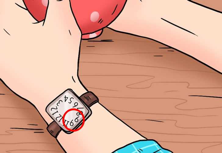 Slika z označeno rešitvijo: krog okoli manjkajoče številke 10