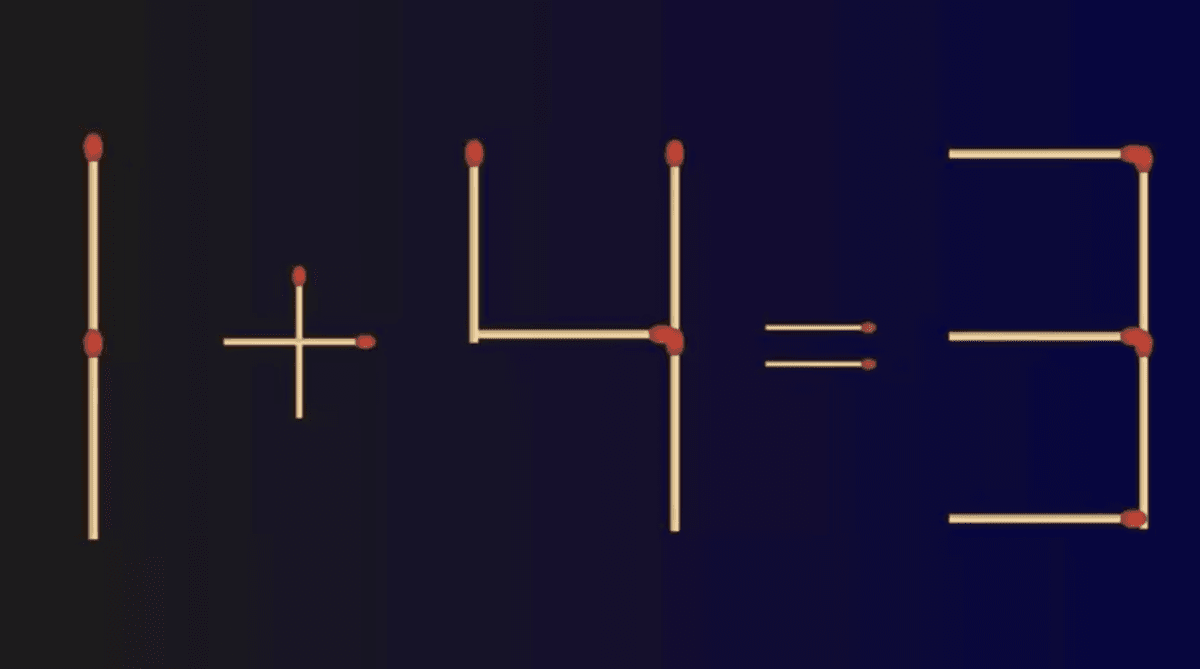 Da bi bila enačba pravilna, premaknite eno uganko / slika fresherslive.com